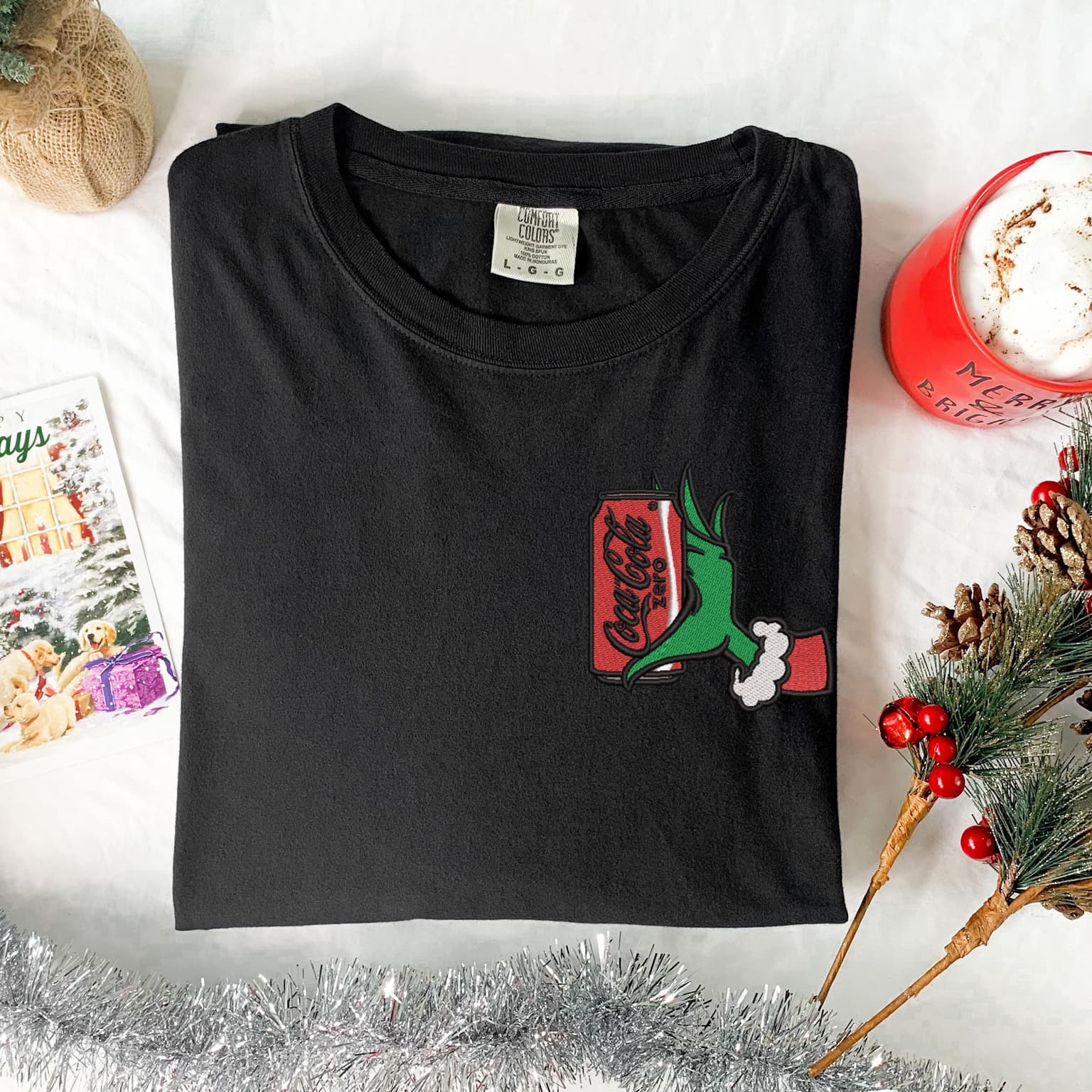 Embroidered Grinch Coke Zero Shirt, Christmas Grinch Shirt, Coke Zero Lover - Image 2