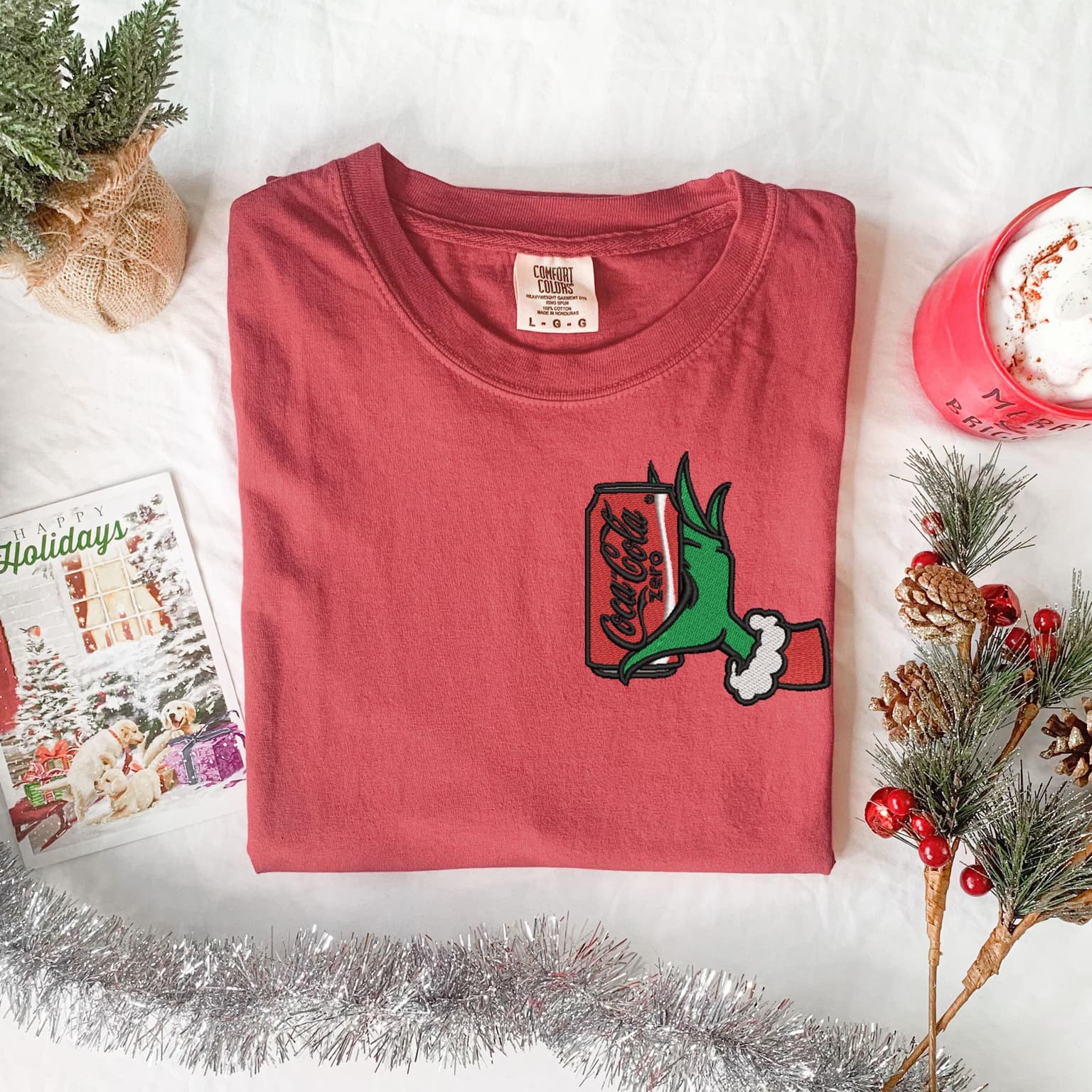 Embroidered Grinch Coke Zero Shirt, Christmas Grinch Shirt, Coke Zero Lover - Image 3