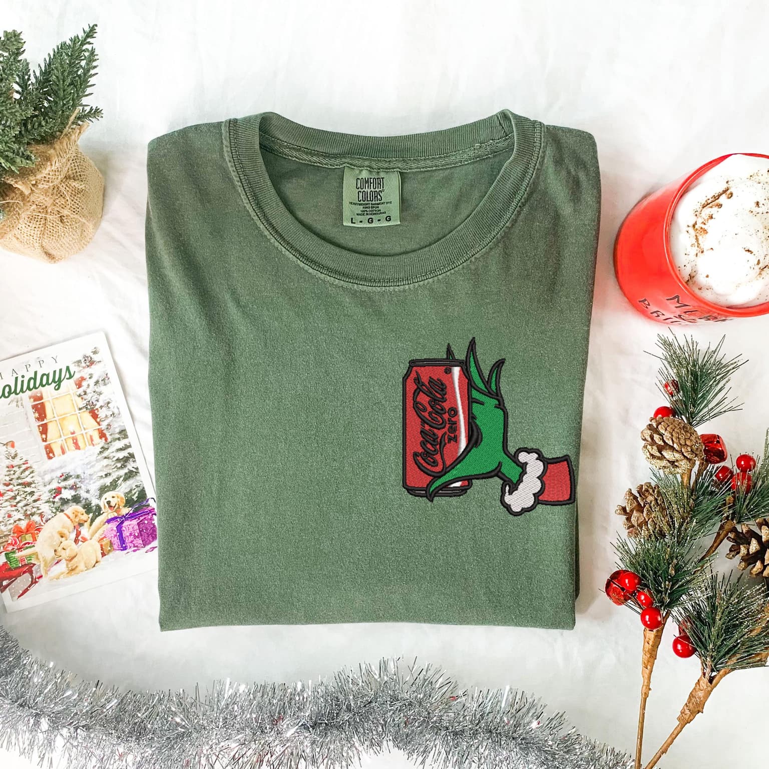 Embroidered Grinch Coke Zero Shirt, Christmas Grinch Shirt, Coke Zero Lover - Image 4